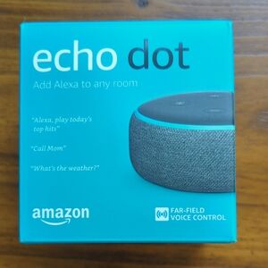 Amazon Echo Dot in Blue and Gray